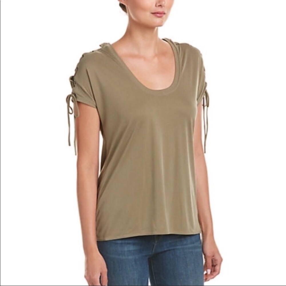 BCBGMaxazria Kadie olive knit top
J